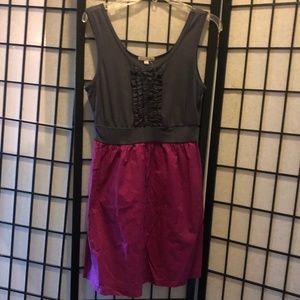 BeBop Girls Violet and Gray  Dress Size L New